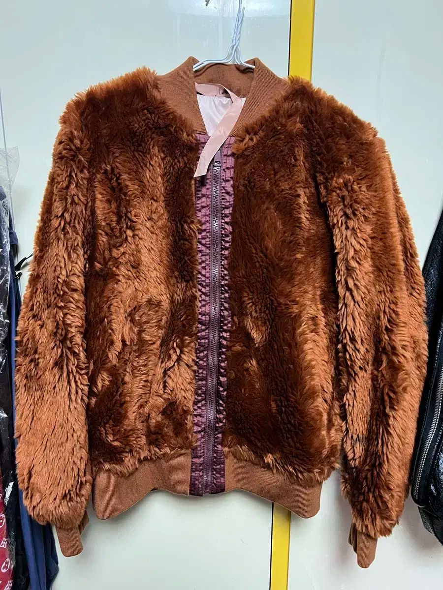 N21 茶色 ファー ショート ジャケット