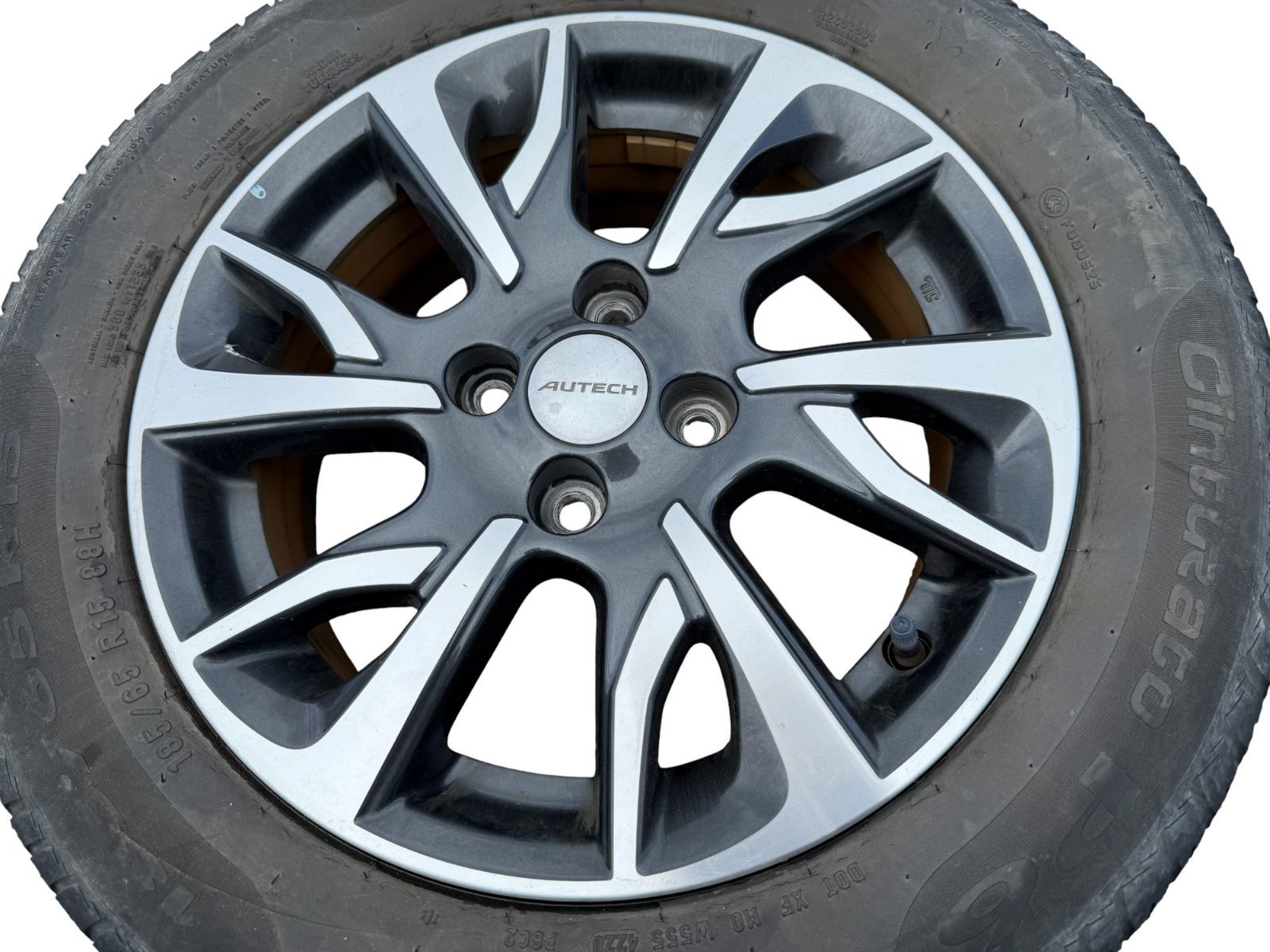 ノート HE12 AUTECH オーテック 185 65R15 15×5.5J アルミホイール 4本セット 管理番号 5089