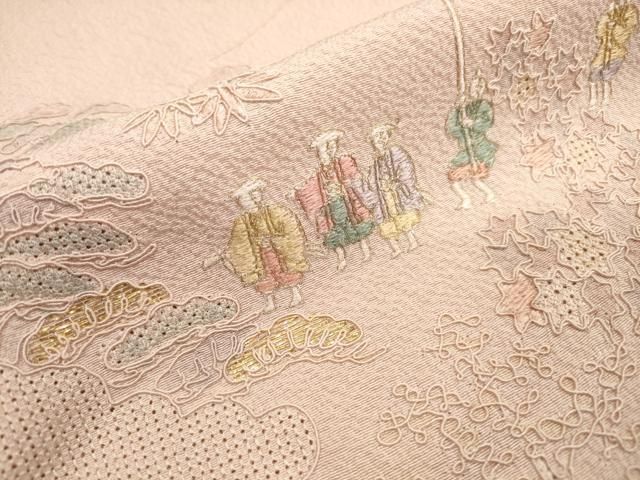 平和屋着物○中国三大刺繍 スワトウ刺繍 汕頭刺繍 総刺繍 訪問着 花絵