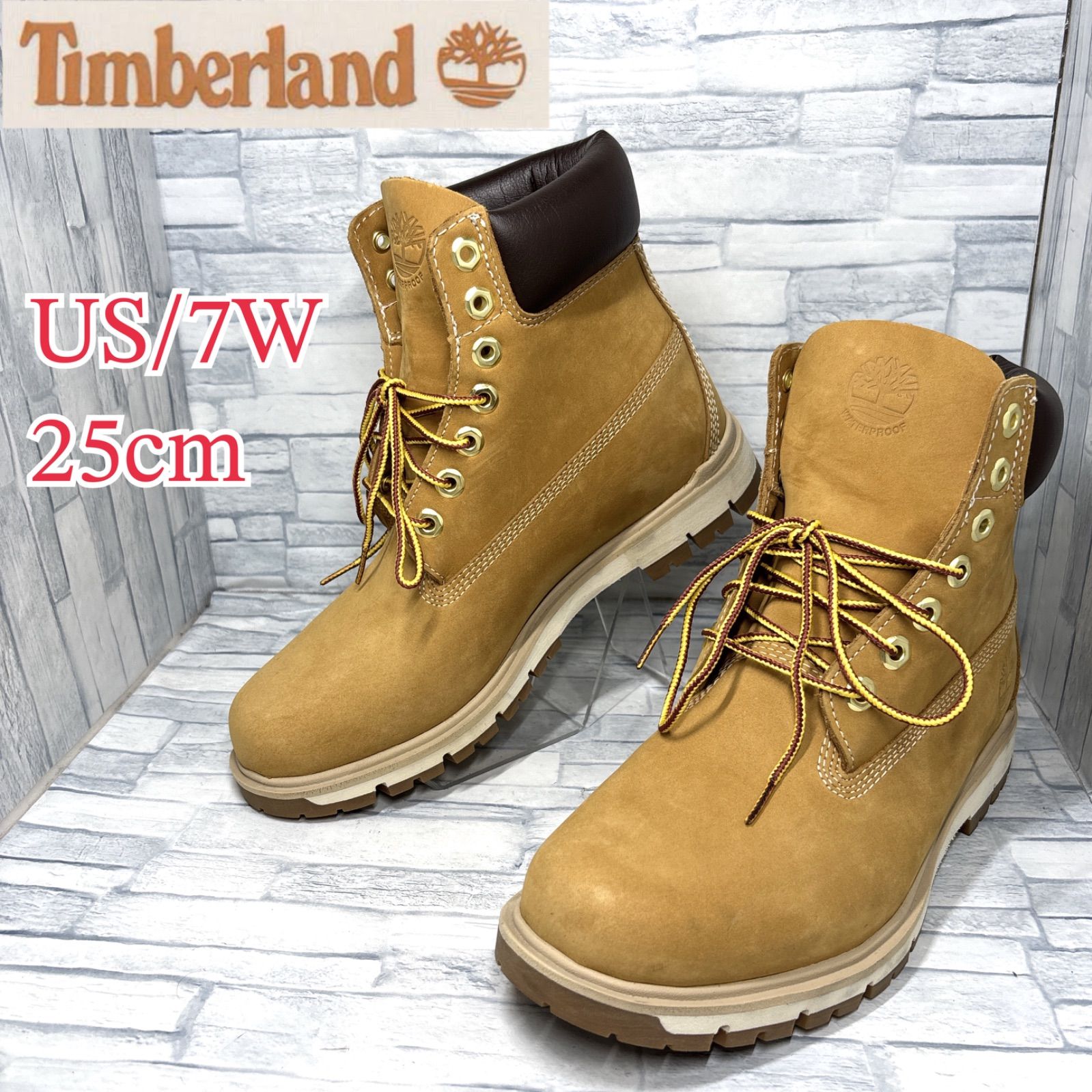 【美品】Timberland イエローブーツ 25 ウォータープルーフ ✨極美品✨ティンバーランド イエローブーツ ウォータープルーフ
