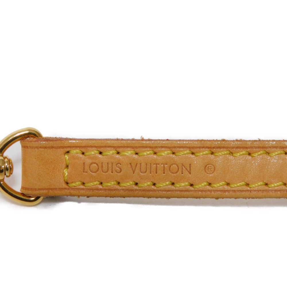 LOUIS VUITTON - LOUIS VUITTON ルイ・ヴィトン バンドリエール 120 ヌメ革 幅1.2cm ロング ベージュ ゴールド 調節不可 LVロゴ ナチュラル ショルダーストラップ J00145 LOUIS VUITTON ルイ・ヴィトン バンドリエール 120 ヌメ革 幅1.2