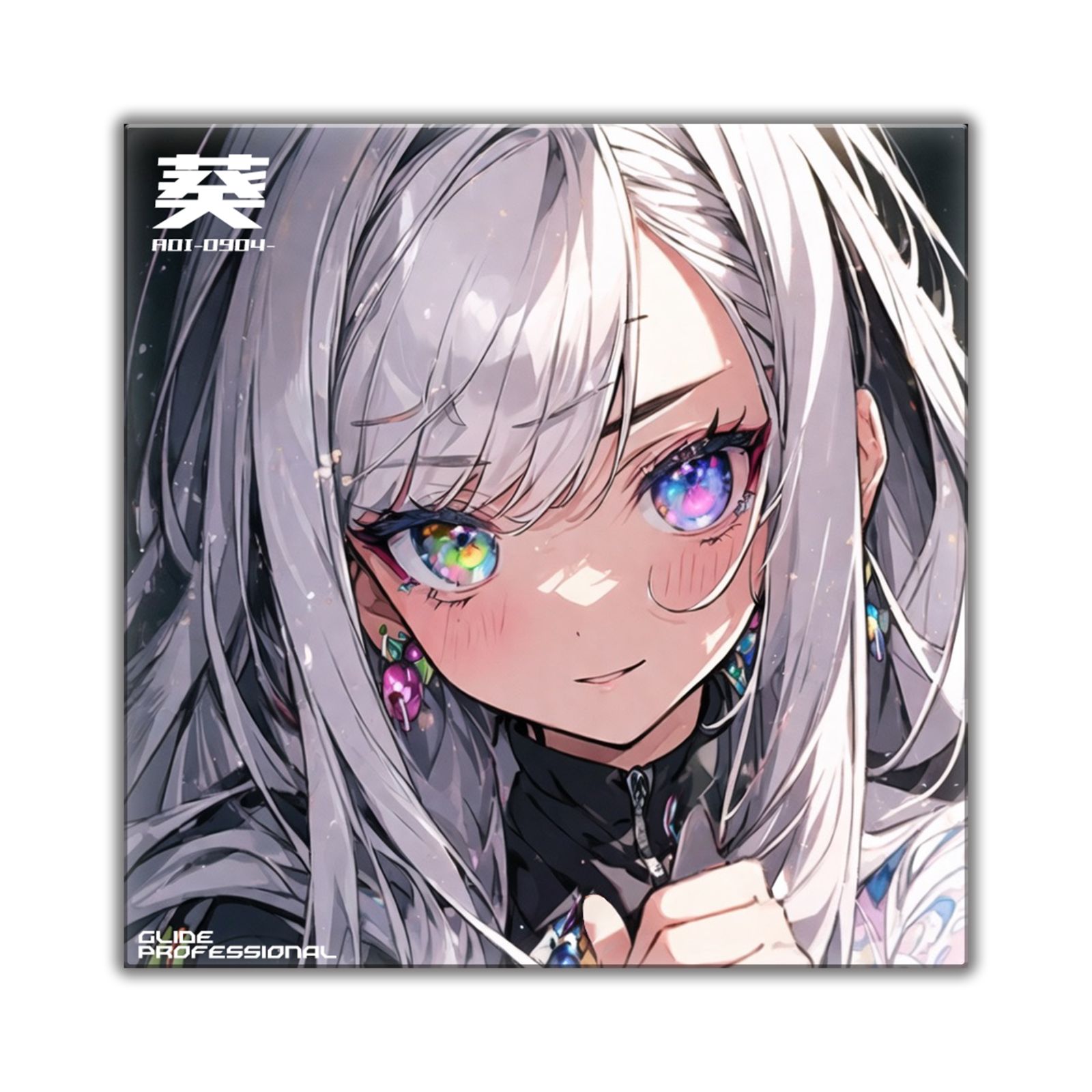 【GORIO】Glide Professional PV01 -AOI- ガラスマウスパッド 500×500×3mm スクエアサイズ 全面ラバー（PC壁紙付き）