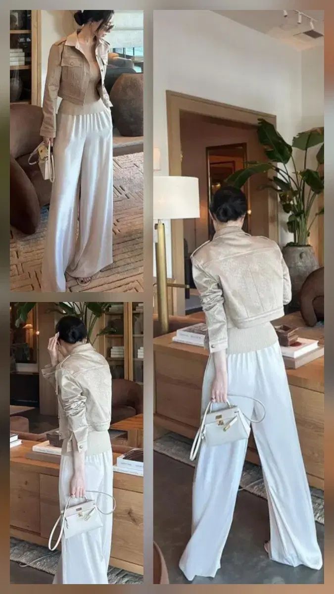 THE LAURENT レオパード コットン ジャケット m ライトベージュ