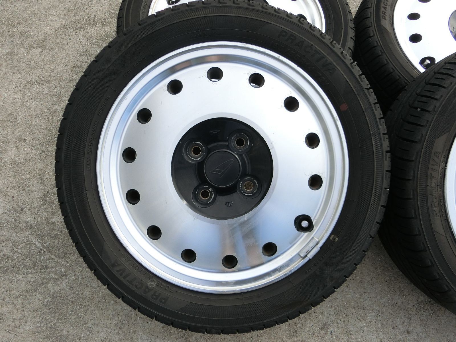 857 ダイハツ純正 14インチ アルミホイール 14×4.5J 45 PCD100 ハブ径 約54mm 4穴 4本セット 165 55R14 ネイキッド 外し
