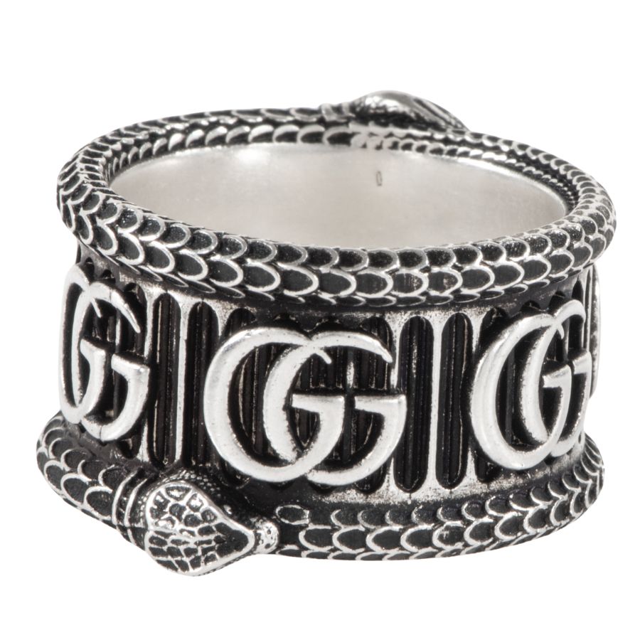 【極美品】GUCCI グッチ リング シルバー スネークリング 19号 メンズ GUCCI(グッチ) スネークリング シルバー サイズ 20｜【公式