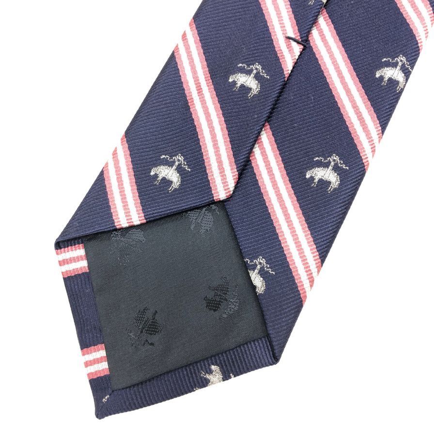 ブルックスブラザーズ ネクタイ ストライプ ロゴ メンズ ネイビー