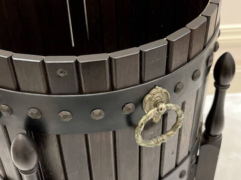 カリモク 木製 樽型 プランターポット フラワースタンド カリモク家具 NEXPOTALLINN_EU