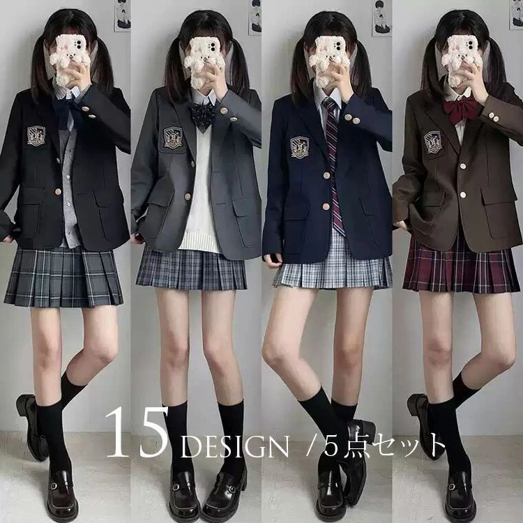 卒業式 スーツ 女の子 5点セット 小学校女子 小学生 入学式 スーツ 学校制服 JK 制服 ブレザー フォーマルスーツ スクール 子供スーツ 女の子スーツ 中学生 高校 zz12063943f0db