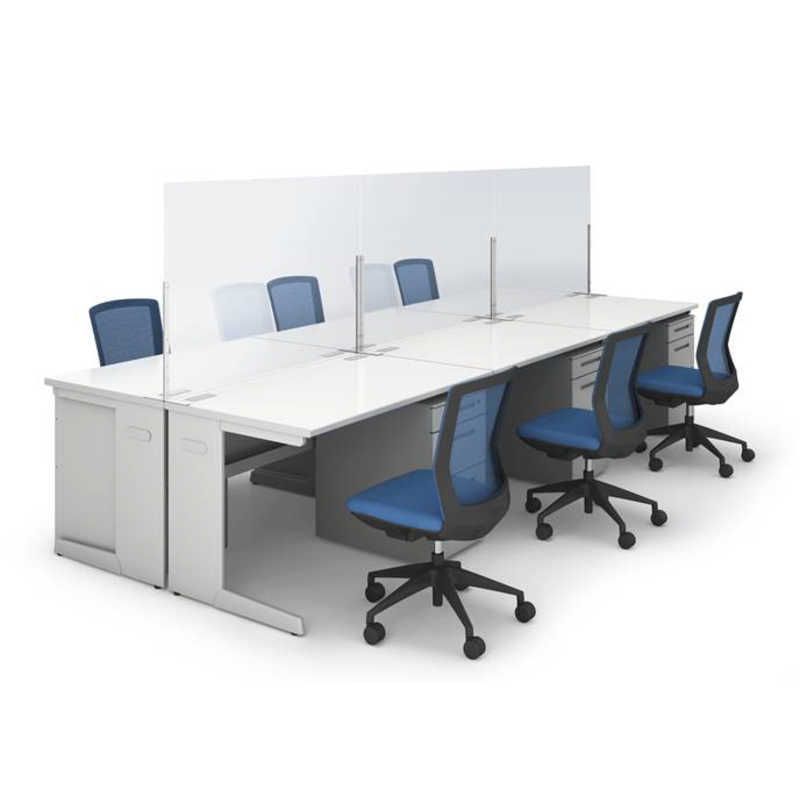 アイリスチトセ デスクスクリーンH80 4枚セット 約幅140×奥行23×高さ80cm