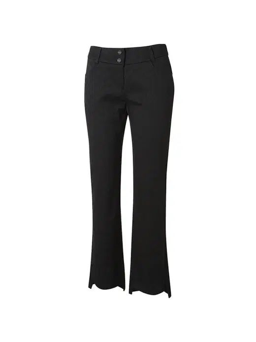 W.ANGLE(ワイドアングル) レディース 春秋 黒 パターン ブーツカット パンツ 25 新品