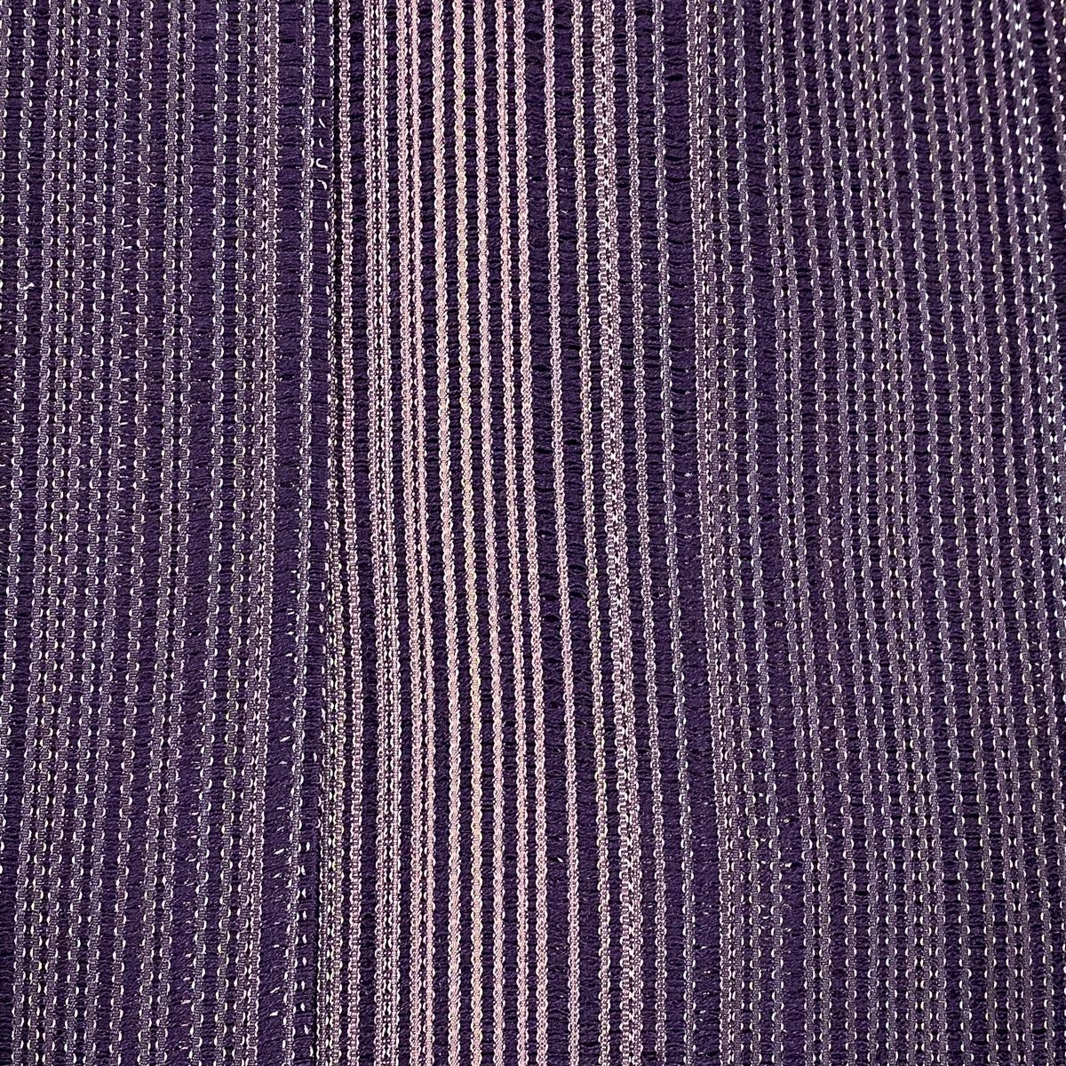 道中着 身丈118cm 裄丈66.5cm M 和装コート 縦縞 紫 正絹 美品 秀品  