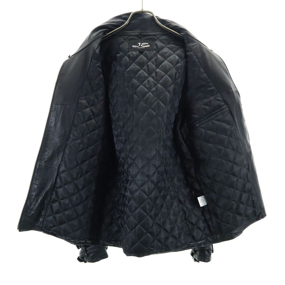 JACKROSE ジャックローズ シングル 羊革 ライダースジャケット 黒 4 中古・古着通販】JACKROSE (ジャックローズ) シングルライダース