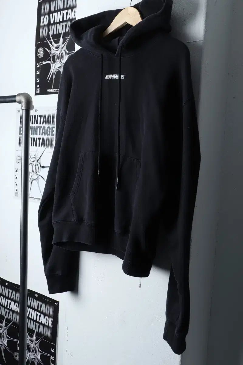 （ S ） ブランドヴィンテージ フード付きTシャツ Off-White(オフホワイト) マーカー 黄色- 11BD1