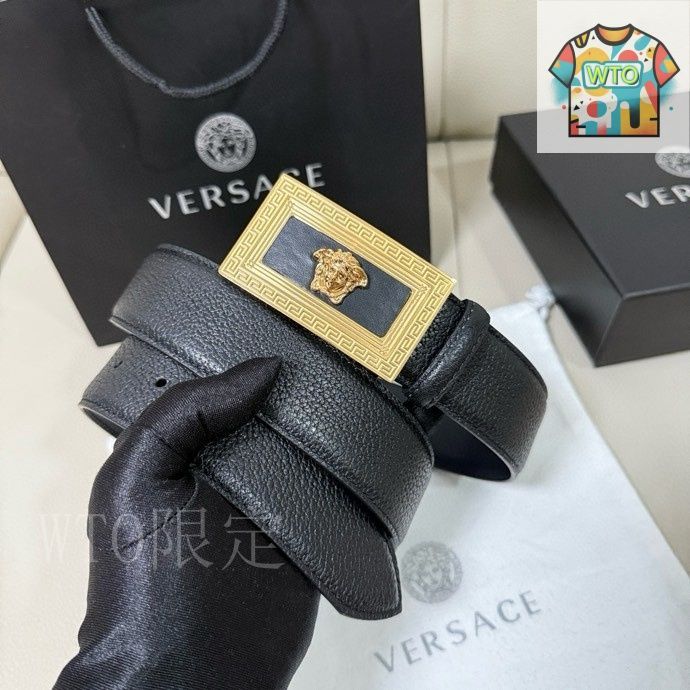 ［新品未使用］VERSACE ブラックレザー ベルト メデューサヘッド s-l400.jpg