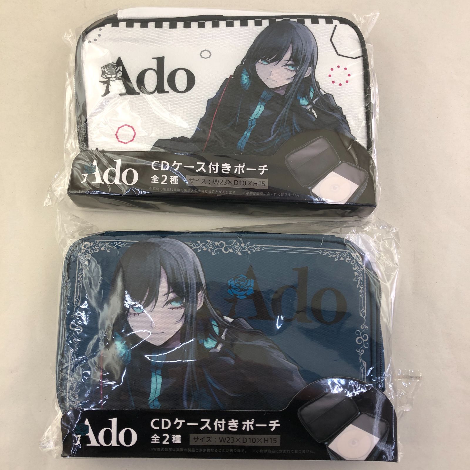 Ado CDケース付きポーチ 全2種 Amazon.co.jp: Ado CDケース付きポーチ ブルー＆ホワイト 2種