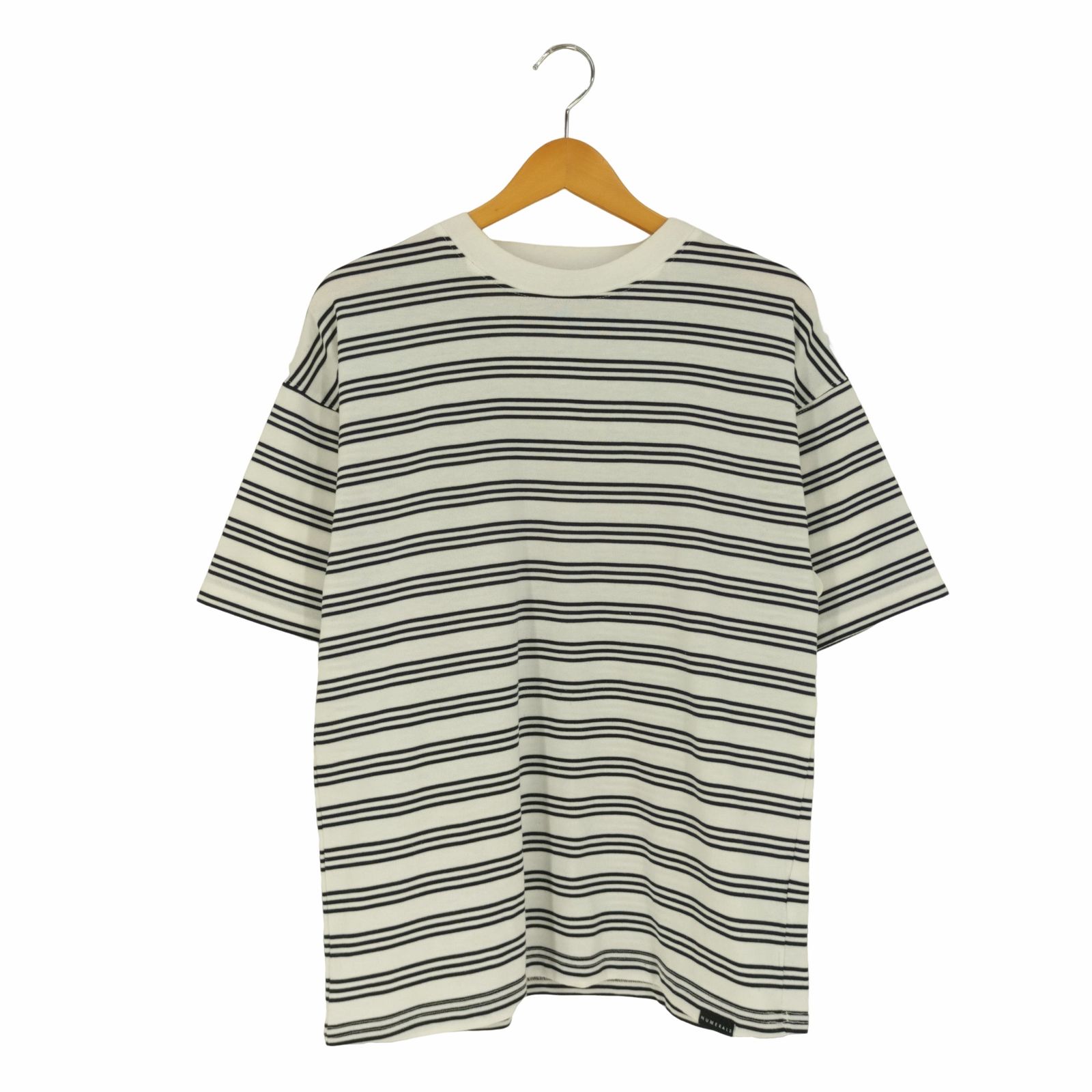 ニコアンド Niko and... NUMERALS クルーネックボーダーTシャツ メンズ JPN：M 