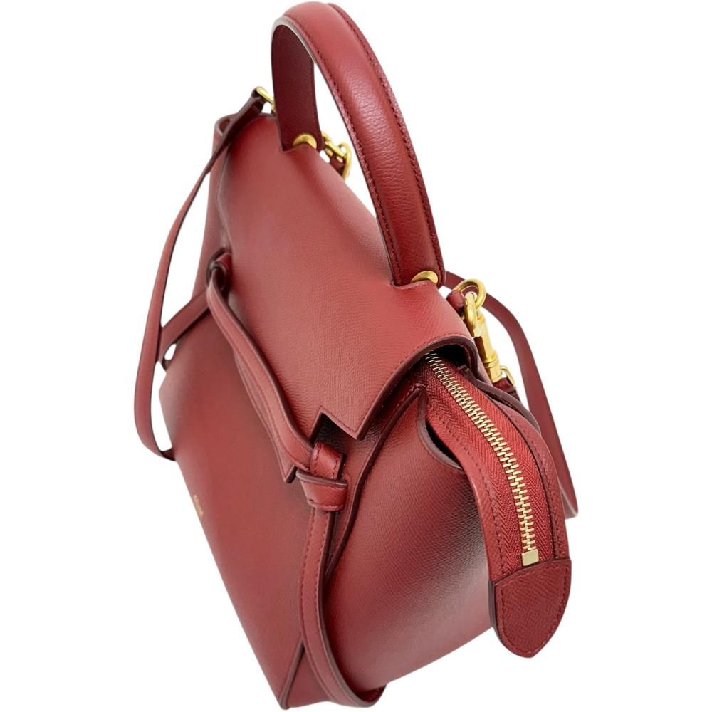 CELINE セリーヌ 2way マイクロベルトバッグ レザー レッド 【公式通販】