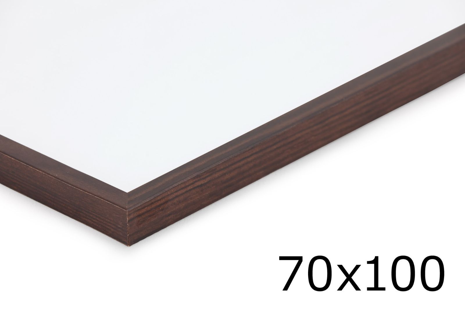 木製ポスターフレーム 70×100cm ウォールナット 枠の幅が細いタイプ 141xEL-WALNUT-70x100