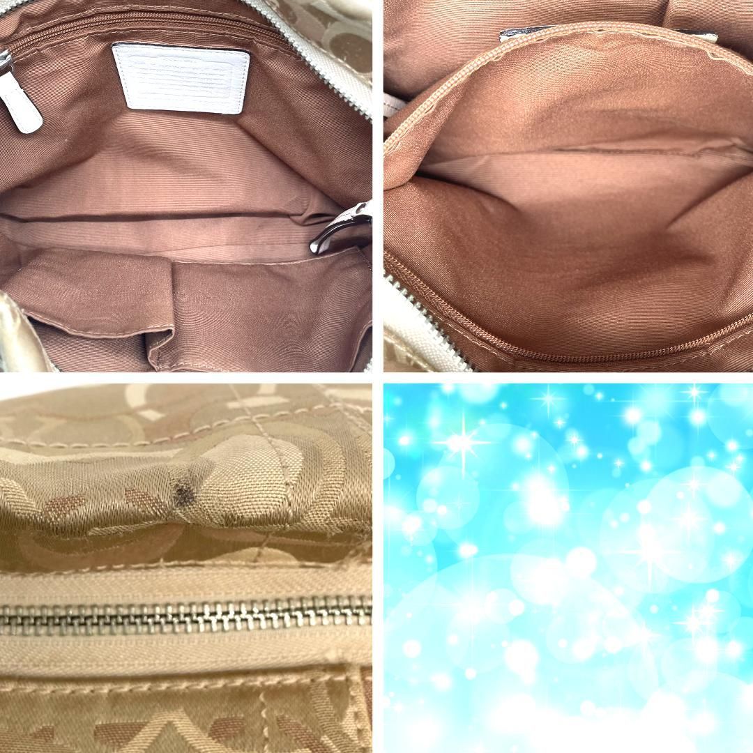 良品】コーチ トートバッグ オプティックシグネチャー 大容量 F13980