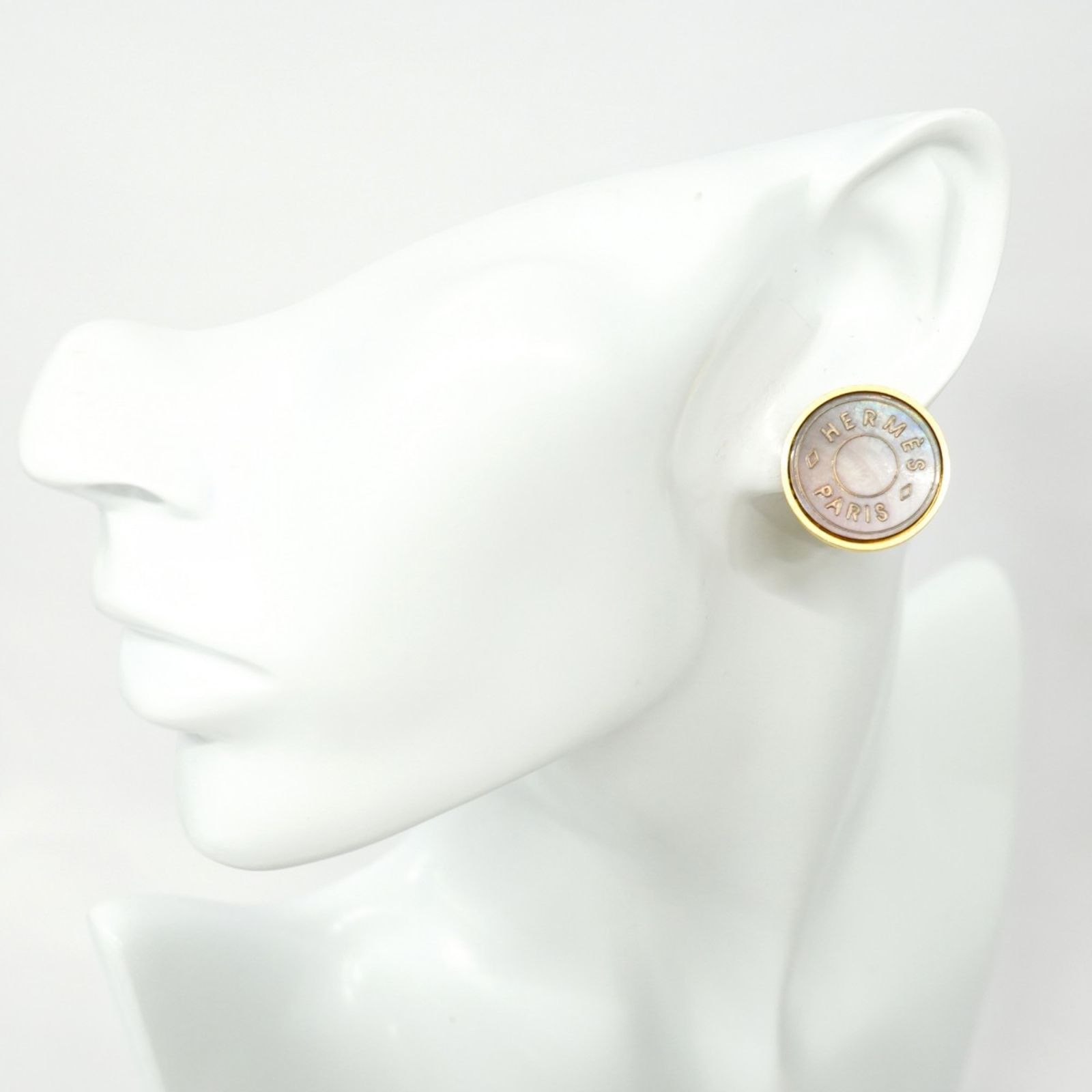 エルメス(Hermes) エルメス イヤリング セリエ GPメッキ ブラック