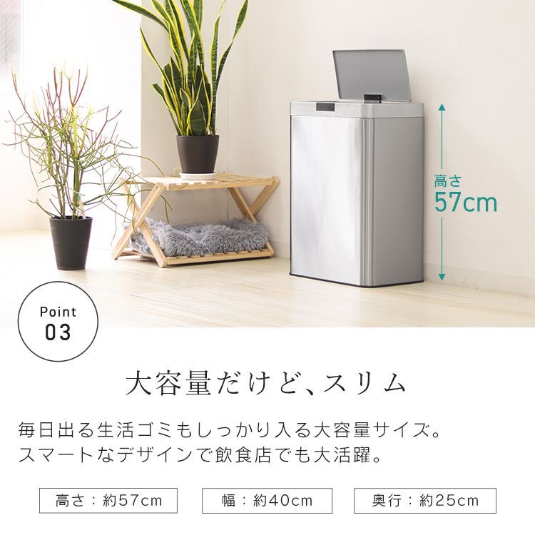 オシャレなデザインの大容量48Lダストボックス オシャレなデザインの大容量48Lダストボックス 【公式通販】