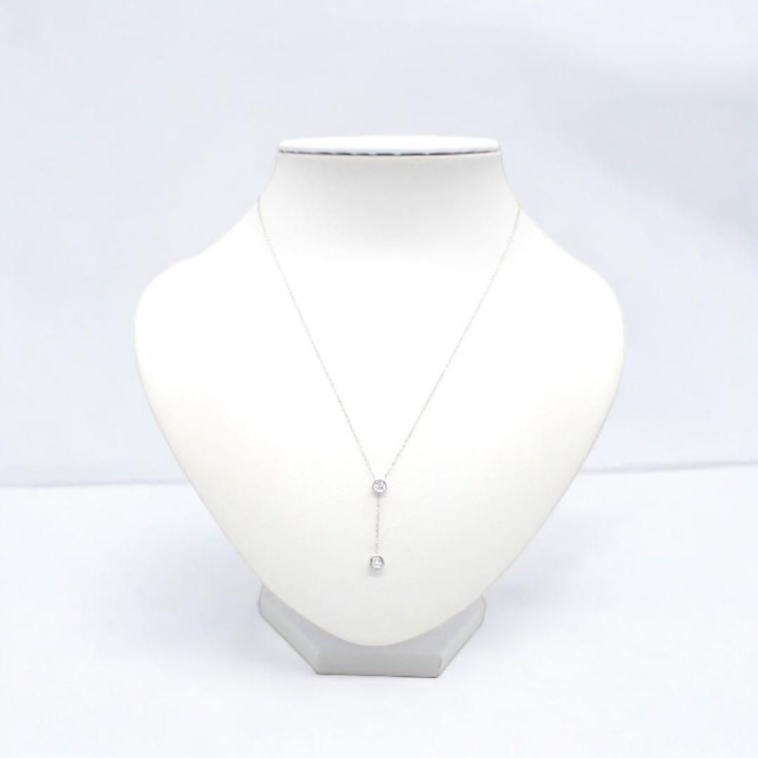 フォーエバーマーク ネックレス TWO D ダイヤ Pt900 850 3149