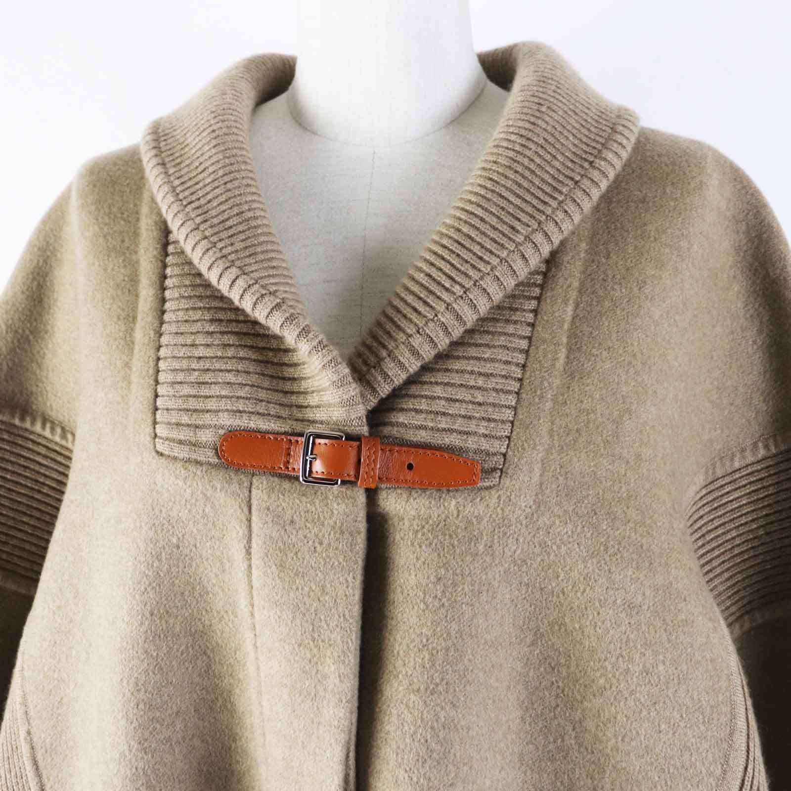 極美品◎HERMES エルメス 18AW カシミヤ100％ セリエボタン ショール 