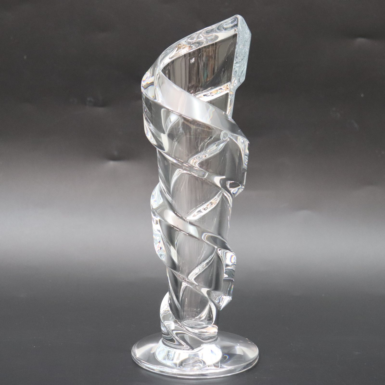 バカラ スパイラル クリスタル花瓶 未使用) Baccarat バカラ