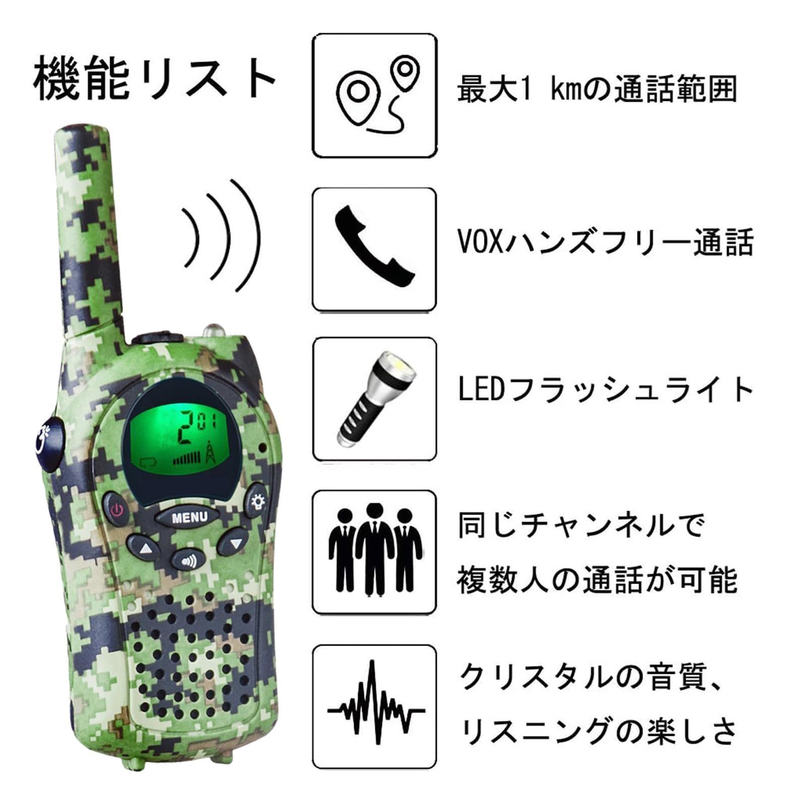 小型トランシーバー 10m 2台セット、免許・資格不要 総務省技術基準適合商品★ Amazon | トランシーバー 2台セット 免許・資格不要使用できる
