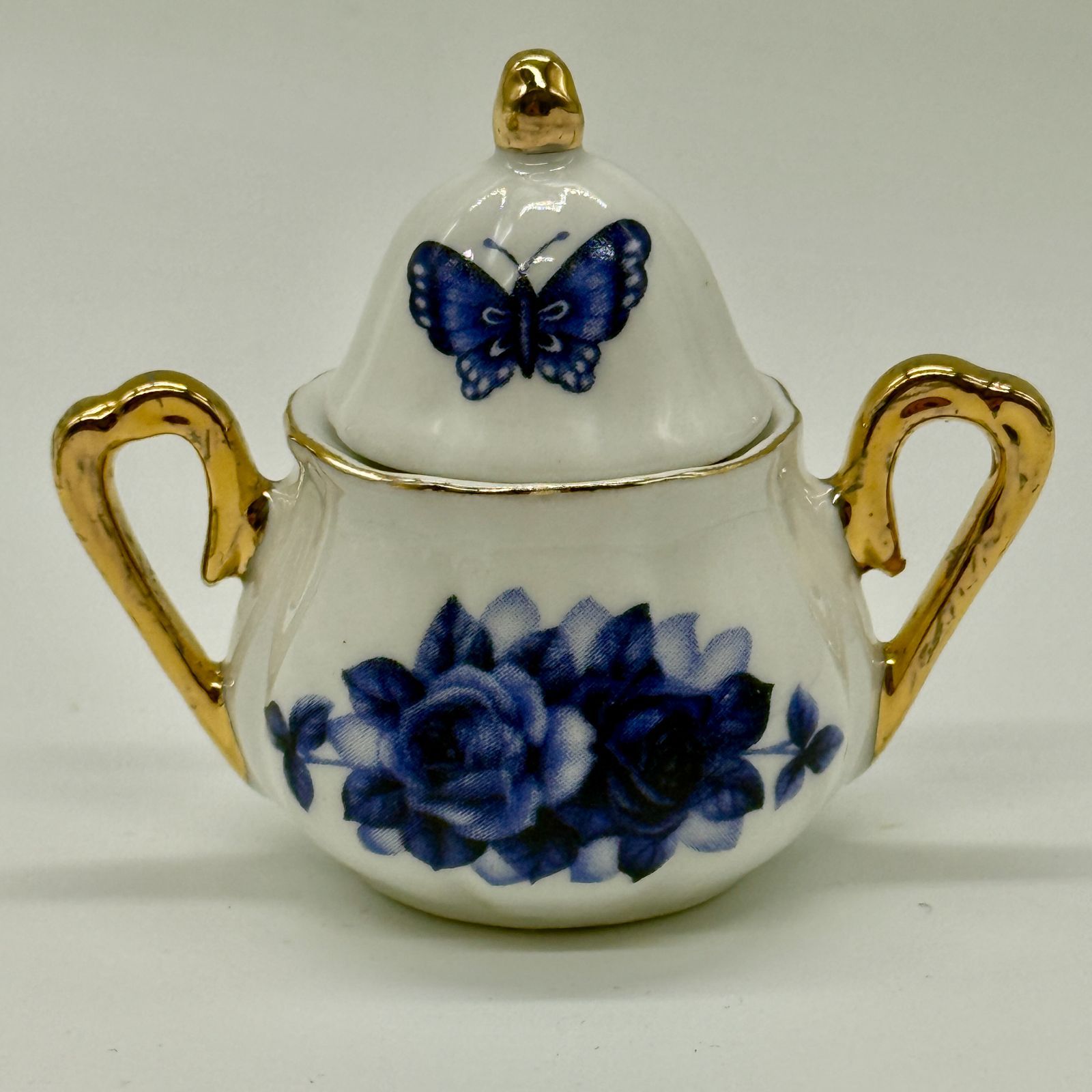 ミニチュア　花柄　花鳥　ティーセット 希少品】【美品】KOBE ALPHALPHA ミニチュア ティーセット 花柄