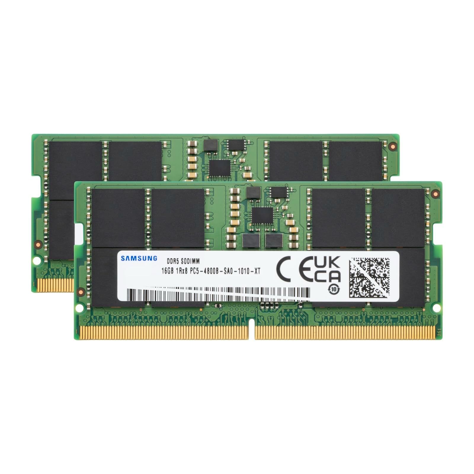 プリンストン ノートPC用 メモリ サムスン純正 16GBx2枚組 32GB DDR5 4800MHz PC5-38400 SO-DIMM 262pin 1.1v HBN4800S-16GX2