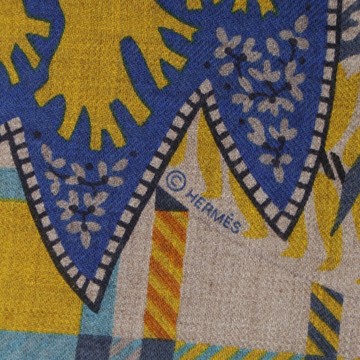 エルメス カシミヤ×シルク カレジェアン 140 Paisley Blossom エルメス カシミヤ×シルク カレジェアン 140 Paisley Blossom