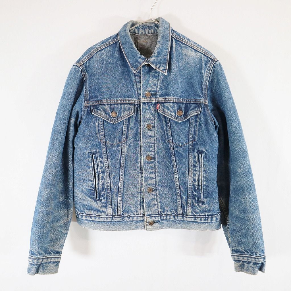 SALE/ 90年代 USA製 Levi's リーバイス デニムジャケット Gジャン アメカジ 黒カン インディゴブルー (メンズ L相当) 中古  古着 N6585