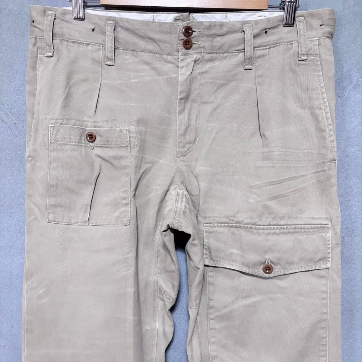 メンズ Polo Ralph Lauren カーゴパンツ ホワイト コットン イギリス軍