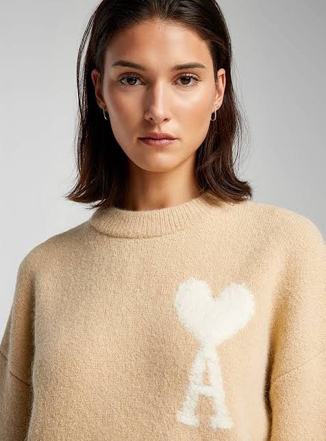MサイズAMI PARIS AMI DE COEUR アルパカブレンド セーター AMI アミパリス AMI DE COEUR アルパカブレンド セーター