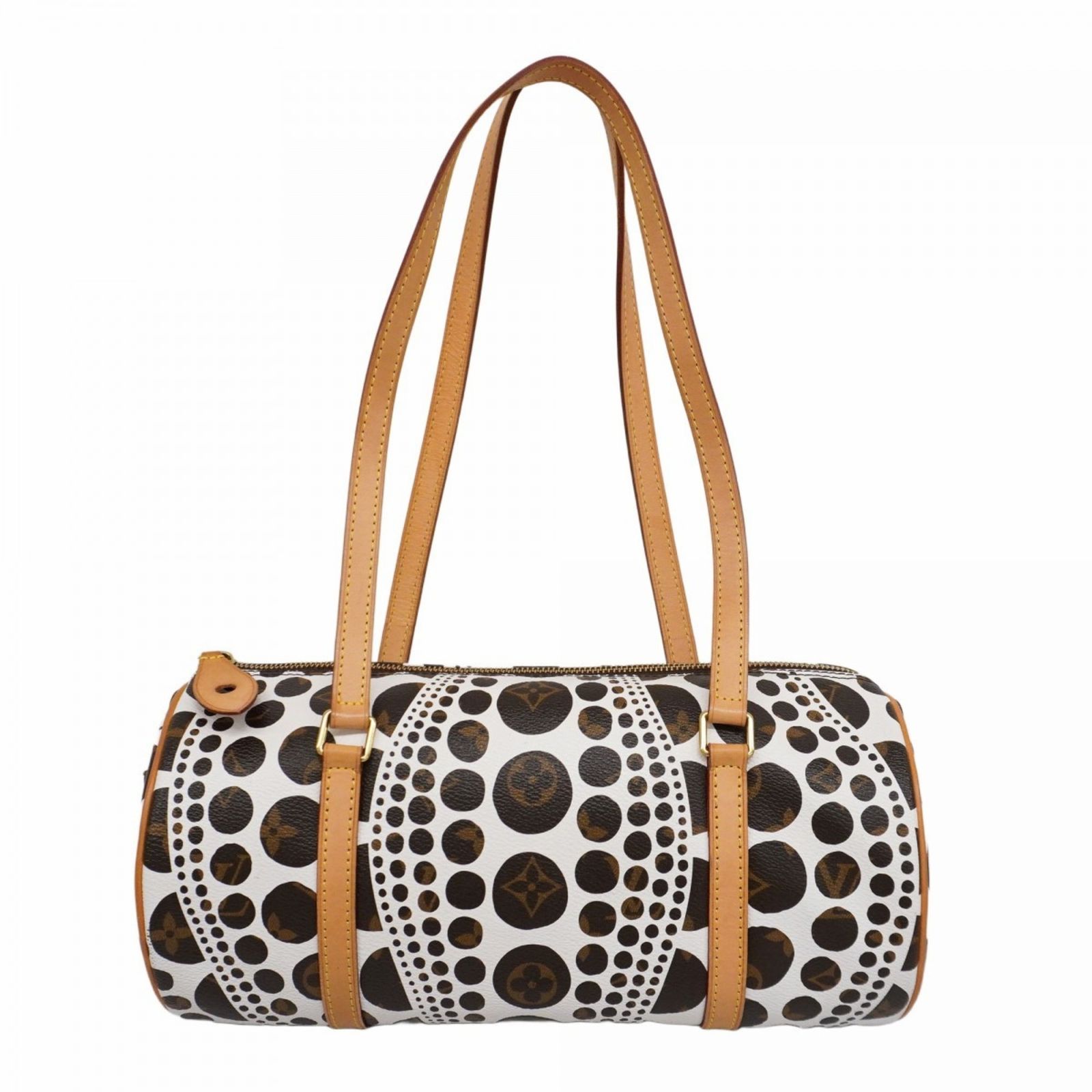 ルイ ヴィトン Louis Vuitton ルイ ヴィトン ハンドバッグ モノグラム パンプキンドット パピヨン30 M40687 ブラウン ホワイト 草間彌生レディース