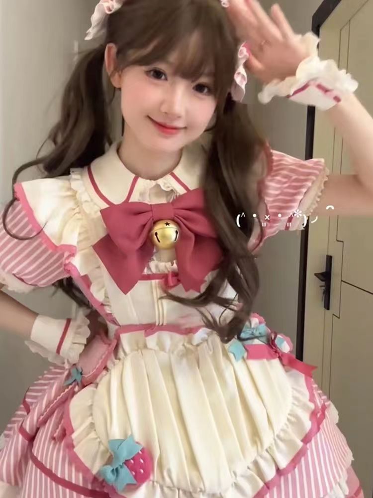 人気極美品 コスプレ　メイド lolita OP 純情姫 可愛い ロリータワンピース コスプレ衣装 十字姫様  コスチューム衣装  JK服 変装 仮装 演出服 オリジナル 洋服 ロリータ ワンピース