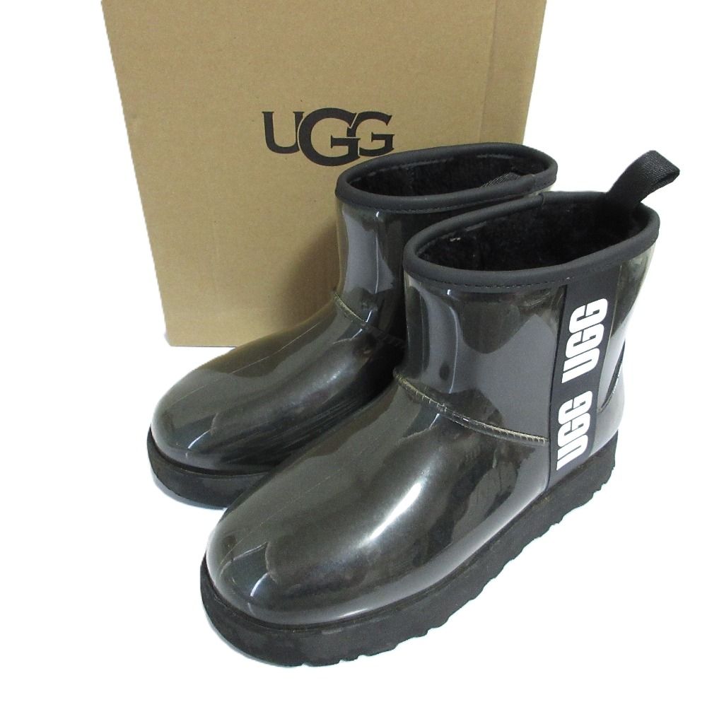 UGG ブラック ショートレインブーツ 良品 UGG アグ Classic Clear Mini