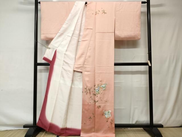 正規品，新作 平和屋着物■訪問着　鳳凰破れ色紙重ね枝花文　暈し染め　金彩　正絹　逸品　CAAV2414ev