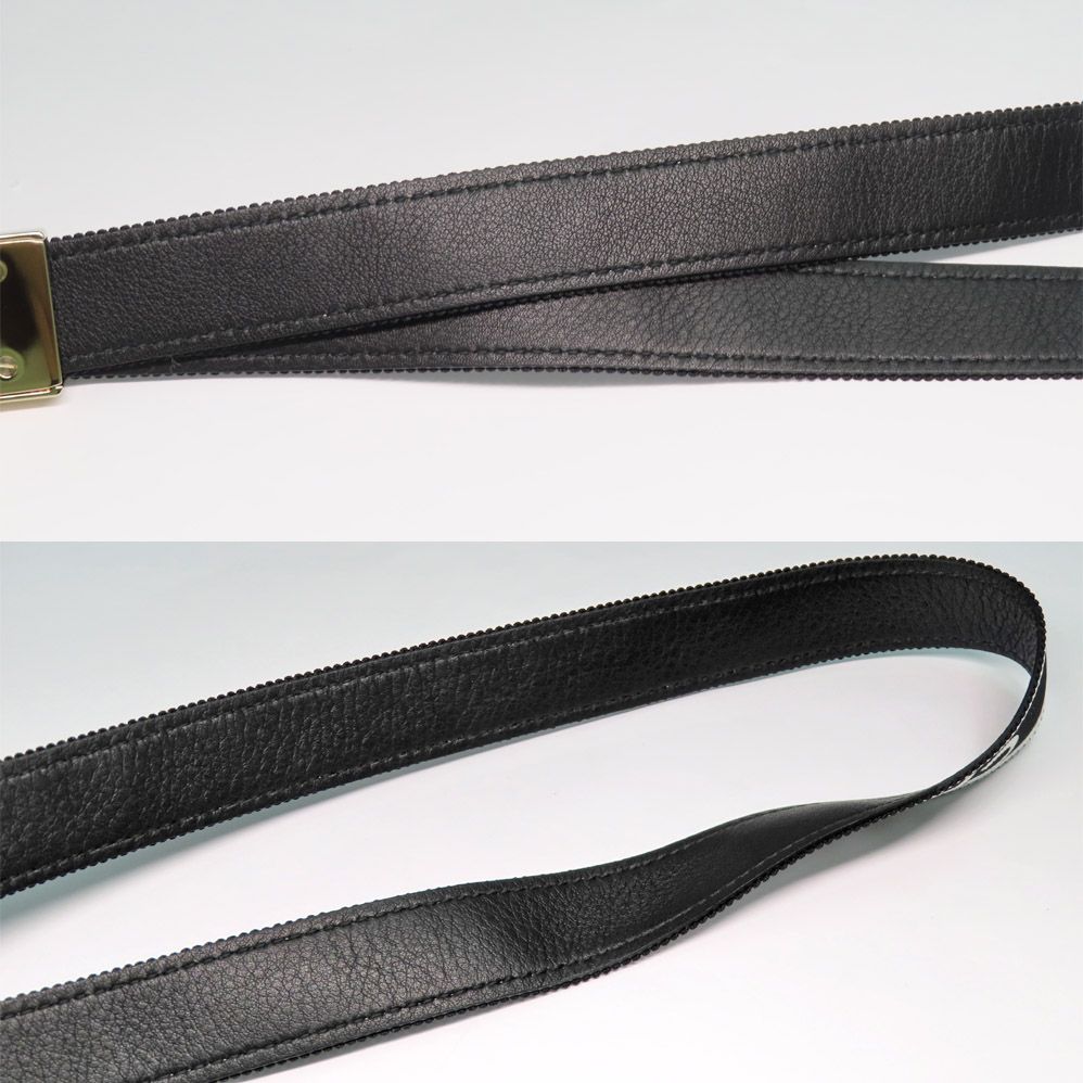 名古屋 シャネル ネックストラップ AAA911 B25P ブラック ホワイト キャンバス レザー シャンパンGD金具 小物 CHRISTIANNAURATH_COM_BR