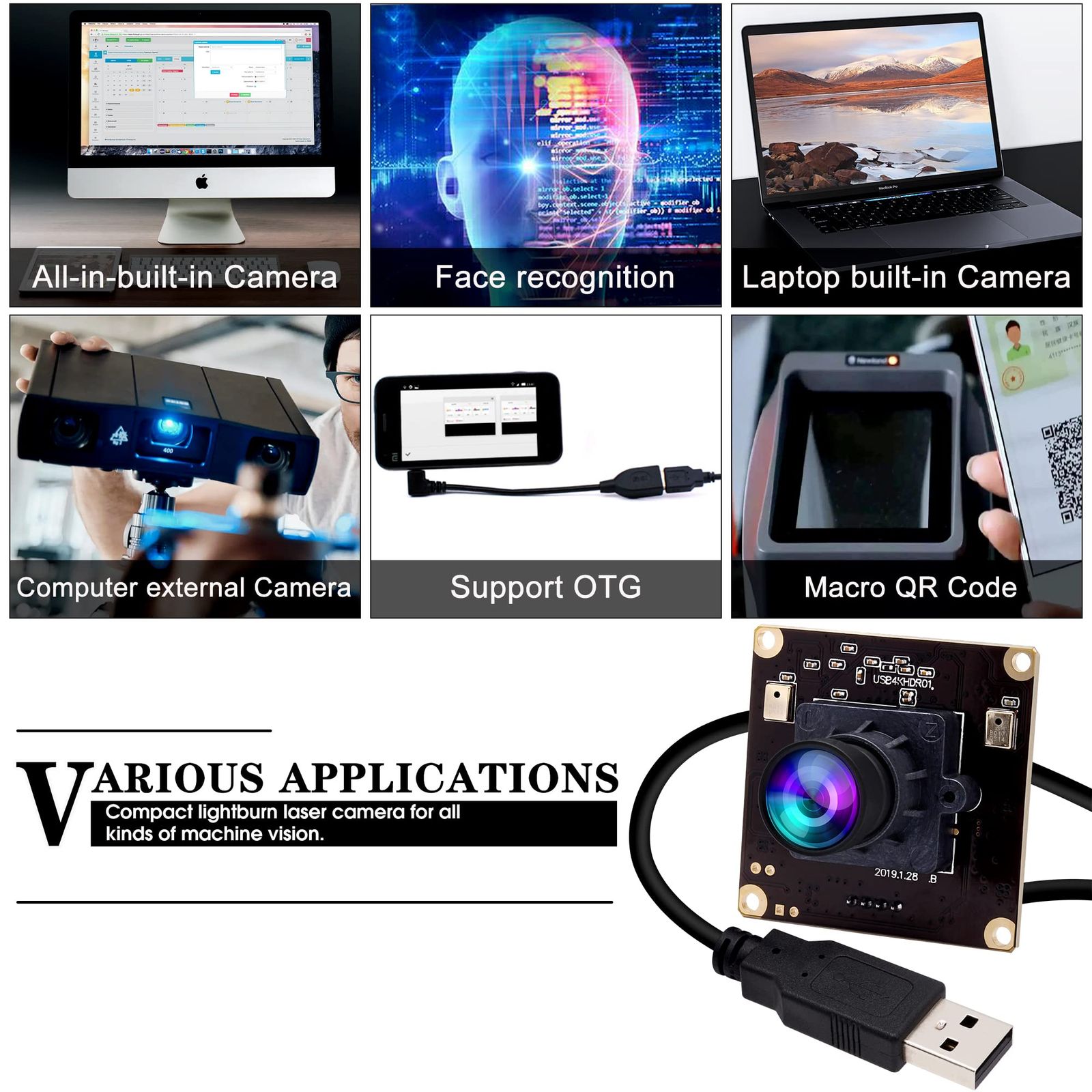 100度歪みのないレンズ カメラ