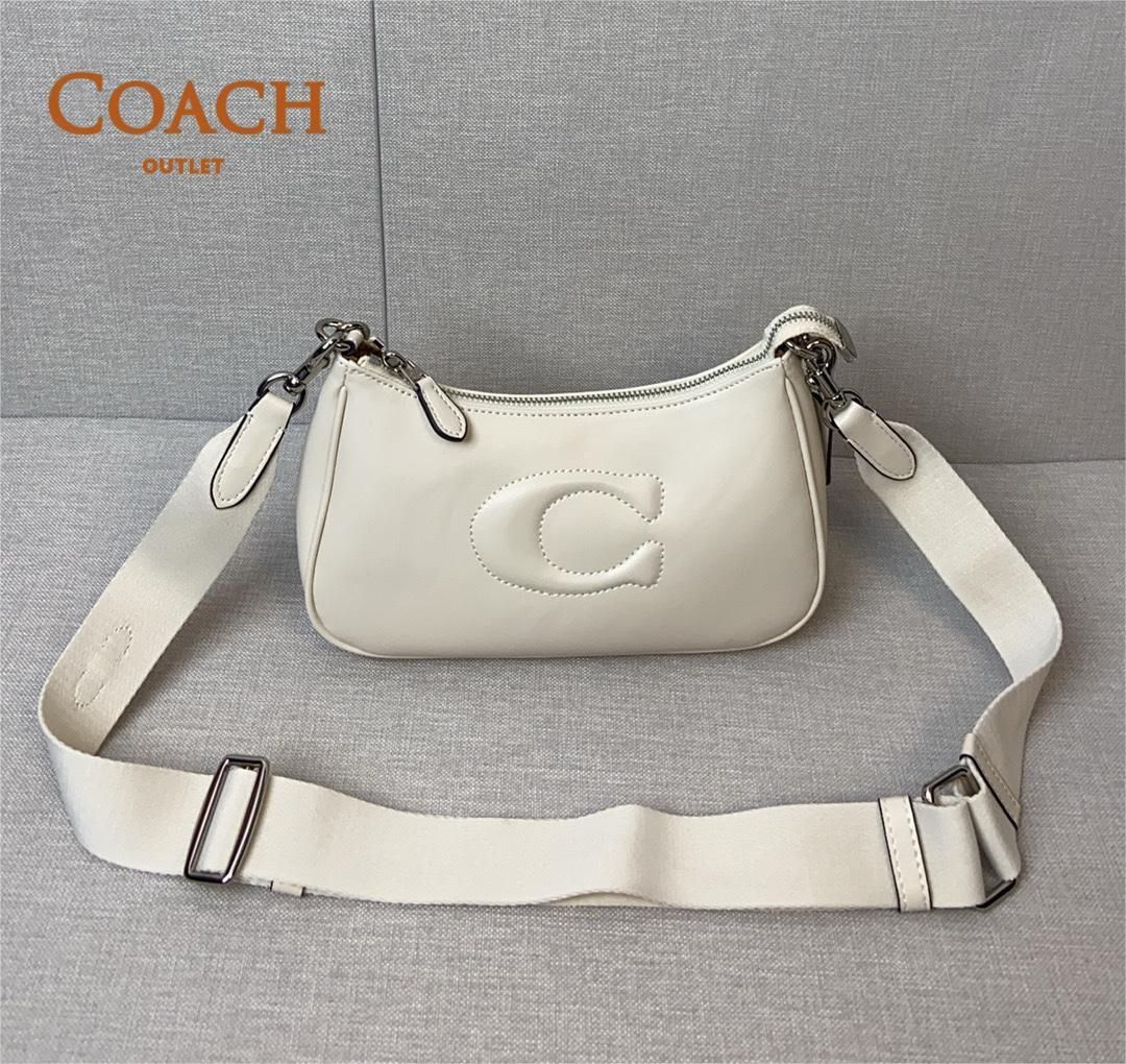 コーチ COACH CJ608 TERI テリ ショルダー バッグ・シグネチャー キルティング Cロゴ ハンドバッグ レディース アウトレット品  ホワイト - メルカリ