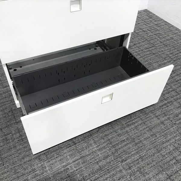 ラテラルキャビネット 3段 レクトライン 書庫 オカムラ ネオホワイト