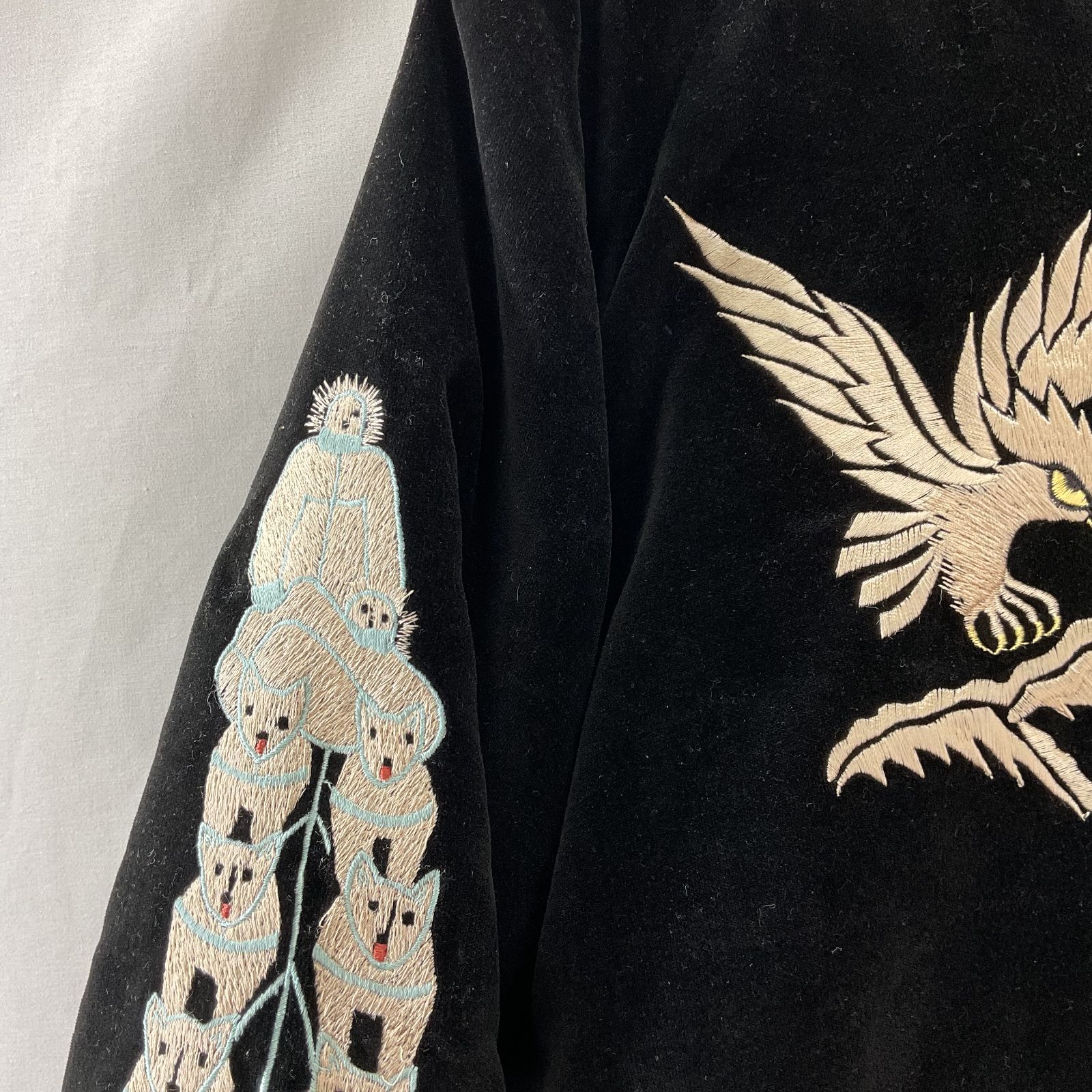 美品 テーラー東洋 別珍 スカジャン アラスカ 犬ぞり リバーシブル