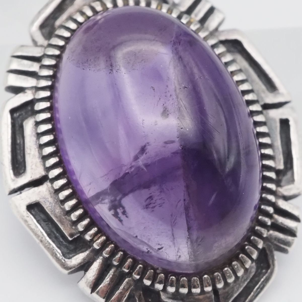 C917 アメジスト 925刻印 ペンダント トップ デザイン シルバー