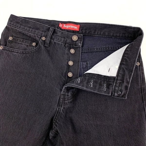 Supreme ウォッシュドブラックデニム 30サイズ supreme ウォッシュドデニム ブラック 30