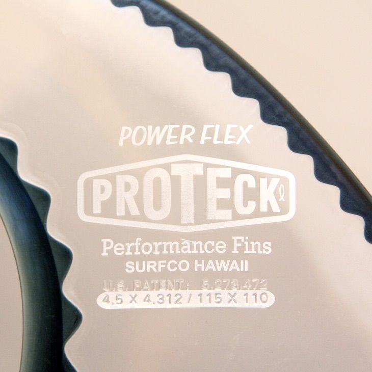  PROTECK FIN ケガをしにくいソフトエッジフィン POWER FLEX 4.5 3 fins FUTUREプラグ対応 M-size プロテック トライフィン スラスター フューチャーフィン サーフボードフィン サーフィン ボディボード