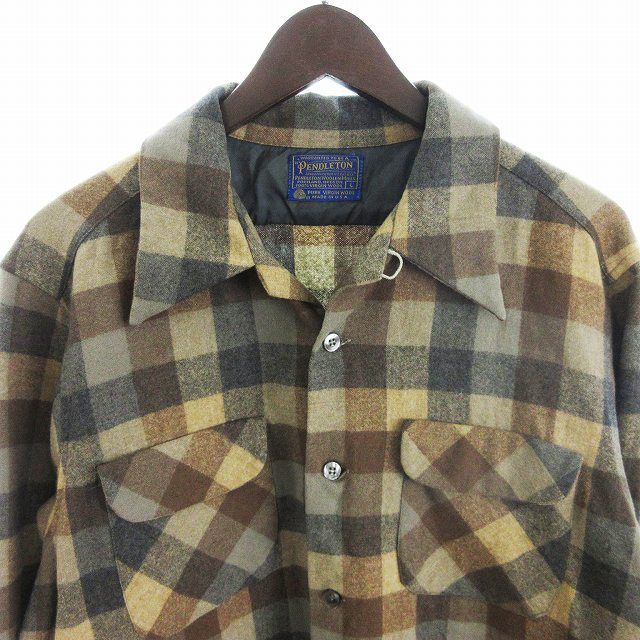 PENDLETON ヴィンテージ 70s シャツ 長袖 ブロックチェック ペンドルトン PENDLETON ヴィンテージ 70s シャツ 長袖 ブロック