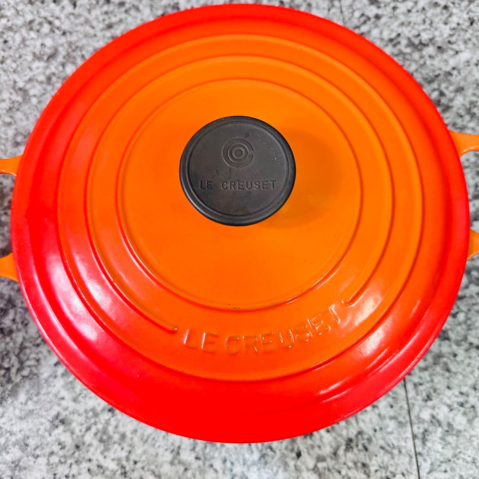 お買い得品♪ LE CREUSET ルクルーゼ リゾットポット 両手鍋 24㎝ 18㎝ 2台セット オレンジ