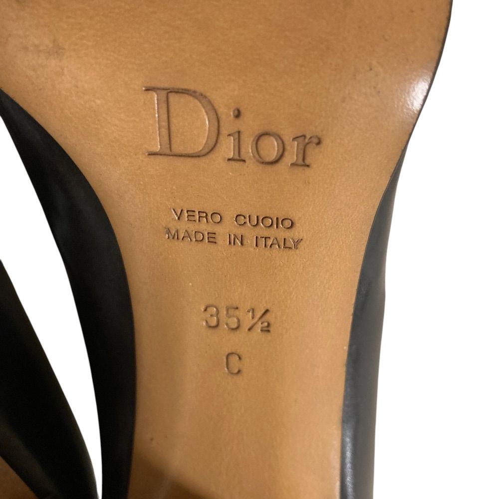 美品 Dior クリスチャンディオール ベルト レザー パンプス サイズ35.5  